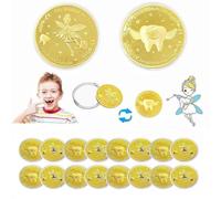 Pièce de Fée des Dents,16 PCS Pièces Dent Fairy,Pièce en Or,Pièces de Monnaie Or,Pièce de Collection de Souvenirs (C)
