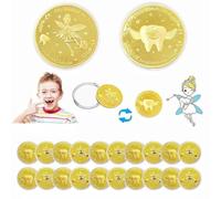 Pièce de Fée des Dents,20PCS Pièces Dent Fairy,Pièce en Or,Pièces de Monnaie Or,Pièce de Collection de Souvenirs (C)