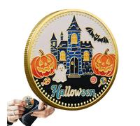 Pièce De Halloween | Pièce Métallique Commémorative Chouette Halloween - Décoration Intérieure pour Collectionneurs Fête Anniversaire Carnaval Table Bureau Chambre Hommes Femmes