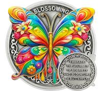 Pièce de la Sobriété Papillon Arc-en-ciel - Médailles d'or des Alcooliques Anonymes - Jetons d'affirmation NA AA - Jetons de célébration de la vie propre - Cadeaux pour hommes et femmes pour la