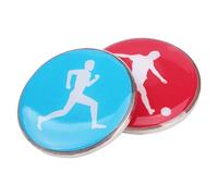 Pièce de lancer de football, pièce d'arbitre de football, outil de juge de jeu, design en métal double face, finition époxy rouge bleu, double face, outil de démarrage de match pour événements