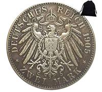 Pièce de monnaie allemande historique de 1905 FKaiYin - Pièce de monnaie allemande commémorative - Pièce de monnaie européenne non circulée + sac KaiKBax pour petits amis/mari Expérience future