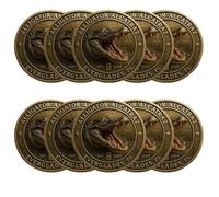 Pièce De Monnaie Alligator Alcatraz Challenge, Pièces Métalliques Collection «No-Escape» des Everglades Floride avec Motif D'alligator Féroce, Nouveau Design Amusant 2025, Cadeau(10PCS)