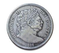 Pièce de Monnaie Ancienne Britannique, Monnaie Ancienne européenne, Collection de pièces en Argent du Royaume-Uni, pièces Anciennes pour collectionneurs, Cadeau Historique - Georgivs III 1816