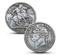 Pièce de Monnaie Ancienne Britannique, Monnaie Ancienne européenne, Collection de pièces en Argent du Royaume-Uni, pièces Anciennes pour collectionneurs, Cadeau Historique - Georgivs III 1822