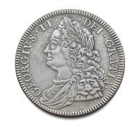 Pièce de Monnaie Ancienne Britannique, Monnaie Ancienne européenne, Collection de pièces en Argent du Royaume-Uni, pièces Anciennes pour collectionneurs, Cadeau Historique - Georgivs II 1743