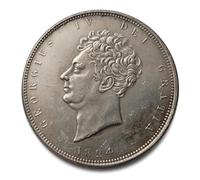 Pièce de Monnaie Ancienne Britannique, Monnaie Ancienne européenne, Collection de pièces en Argent du Royaume-Uni, pièces Anciennes pour collectionneurs, Cadeau Historique - Georgivs IV 1824