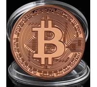 Pièce de monnaie Bitcoin-Rose/Or KP3142