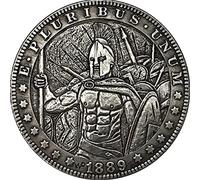 Pièce de monnaie commémorative 3D en métal style ancien Motif guerrier de 1889