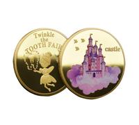 Pièce de monnaie de fée des dents, récompense de dents perdues, souvenir de souvenir, souvenir de collection, pour filles, idéal pour la collection d', étape et moments de l'enfance, 4,5 cm
