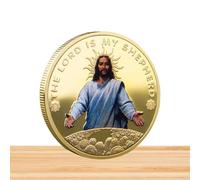 Pièce de monnaie de Noël Jésus, pièce de monnaie de Jésus-Christ - Pièce de collection en métal du Christ - Artisanat unique, pour fournitures de collection, portable et durable