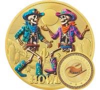 Pièce de monnaie de sobriété Howdy Skull Cowboy, puce de sobriété, puces AA, jetons sobres, médaillon alcoolique, médaillon anonyme d'un an, pour hommes et femmes