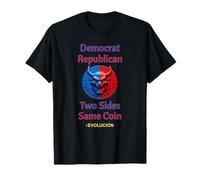 Pièce de Monnaie démocrates républicains Double Face T-Shirt