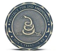 Pièce de monnaie « Don't Tread On Me » - Motif patriotique pour la liberté américaine