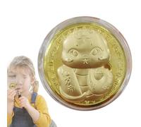 Pièce de monnaie du serpent 2025, année de la pièce de monnaie du serpent - Pièce chinoise | Pièce Souvenir commémorative serpent des collections du nouvel an lunaire chinois 2