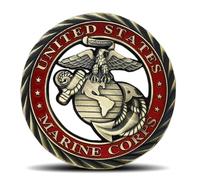 Pièce de monnaie du US Marine Corps Challenge - Double face creuse - Pièces de monnaie Marines et amateurs militaires