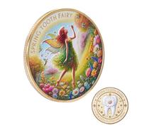 Pièce de Monnaie en Forme de fée des Dents, Souvenir Portable en métal et Souvenir de Croissance de Collection pour garçons, Filles et , étapes spéciales de l'enfance, 0,3 cm