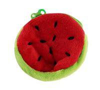 Pièce de monnaie en peluche Porte-monnaie Coût porte-clés Porte-monnaie avec clip en plastique Fruits pour enfants Cadeau d'anniversaire de Noël et rencontres, Rouge pastèque, Mass Beauty