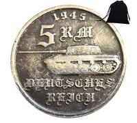 Pièce de monnaie historique sculptée à la main en Allemagne - Pièce de monnaie allemande commémorative de la Seconde Guerre mondiale
