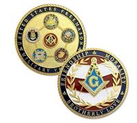Pièce de monnaie maçonnique franc-maçon des États-Unis - Conçue pour les vétérans militaires