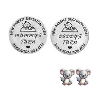 Pièce de monnaie pour la première fois enceinte et future maman et papa couple drôle fête prénatale papa Noël attente grossesse nouveau-né après la naissance idée cadeau cool garçon maman femme maman