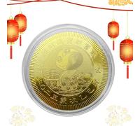 Pièce de monnaie serpent du Nouvel An chinois, pièce de collection à motif serpent | Pièce de collection chinoise souvenir serpent | Pièce serpent de l'année chinoise 2025 pour Année Nu