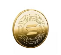 Pièce De Monnaie Solana Plaquée Or Pièce Commémorative Virtuelle, Cadeau De Collection D'art, 1 Pièce