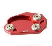 Pièce de Moto Accessoires De Moto Béquille Latérale Agrandisseur Plaque Pad pour pour Versys650 pour Versys 650 2007 2008 2009(Rosso)