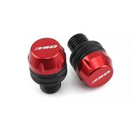Pièce de moto Accessoires Pour Motos : Bouchons De Rétroviseurs CNC, Vis, Boulons, Capuchons Protection Pour H-onda Forza 350 NSS 250 2001-2022(Rosso)