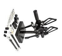 Pièce de moto Moto Repose-pieds Pédale CNC Réglable Rearset Arrière Ensemble Pour Ducati 749 999(Nero)