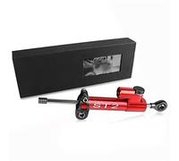 Pièce de Moto Stabilisateur Universel D'amortisseur De Direction Réglable en Aluminium Moto pour Ducati ST2 1998 1999 2000 2001 2002 2003 2004 2005 2006(Rosso)