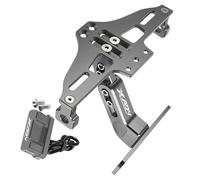 Pièce de Moto Support De Plaque D'immatriculation Arrière Moto, Clignotant, Feux Licence, pour H-Onda XADV 750 X-ADV X-ADV750 XADV750 X ADV(Grey)