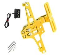 Pièce de Moto Support De Plaque D'immatriculation Arrière Réglable pour Moto pour H-Onda Forza 750(Gold)