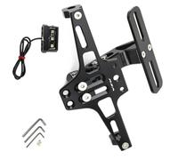 Pièce de Moto Support De Plaque D'immatriculation Arrière Réglable pour Moto pour H-Onda Forza 750(Nero)