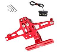 Pièce de Moto Support De Plaque D'immatriculation Arrière Réglable pour Moto pour H-Onda Forza 750(Rosso)