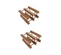Pièce de place sur étagère de vin rouge, casier à vin de bureau, 2pcs Bouteau à vin en bois en bois comptoir du support à vin à craquette Rack de vignes à vin Répandre à vin Vin Elegant FANDIAO