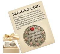Pièce de poche « Friends Are Angels » - Pièce spirituelle d'amitié | Petite collection de souvenirs inspirants pour anniversaire, petite amie, Saint-Valentin, encouragement, amis, petit ami