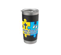 Pièce de puzzle Chasing After Jesus And Toddlers Gobelet isotherme en acier inoxydable double paroi