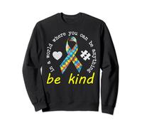 Pièce de puzzle en forme de cœur avec ruban de sensibilisation à l'autisme Sweatshirt