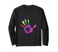 Pièce de puzzle Strong Hand : sensibilisation à l'autisme Manche Longue