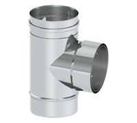 Pièce de raccordement en T 87° avec doublure murale intégrée - simple paroi - Tecnovis TEC-EW-CLASSIC 100mm