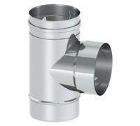 Pièce de raccordement en T 90° avec doublure murale intégrée, pour TEC-Stahl - simple paroi - Tecnovis TEC-EW-Classic 150mm
