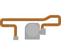 Pièce de rechange Bouton principal avec câble flexible pour Honor 7A - Argent