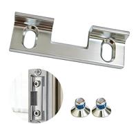 Pièce de rechange de type 115 pour tôles de fermeture et support de piège à visser - 46 x 14,4 x 9 mm - Espacement des trous : 32 mm (argenté)