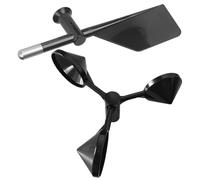 Pièce de Rechange Girouette D’anémomètre Noire ABS, Deux Dimensions | Remplacement Simple, Structure, Bras Allongé et Rotor, pour Station Météo et Suivi Microclimatique