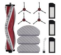 Pièce de rechange pour aspirateur robot Yeedi C12 Pro Plus - Kit d'accessoires, 1 rouleau principal, 3 filtres, 4 serpillères en microfibre, 3 brosses latérales, 1 brosse de nettoyage, 12 pièces