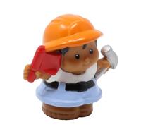 Pièce de rechange pour Fisher-Price Little People J0240 - Figurine de rechange pour camion à benne basculante hispanique Lil' Movers Roberto - Casque rigide, marteau et drapeau