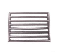 Pièce de rechange pour grille de feu carrée en fonte - Panier à bûches robuste pour foyers ouverts - Circulation d'air optimisée pour bûches et charbon 37 x 26 cm (23,5 x 17 cm)