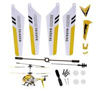 Pièce de rechange pour hélicoptère RC 1 ensemble de pièces de jouet d'hélicoptère élégant jaune à faire soi-même, décoration de queue d'arbre principal, barre d'équilibrage d'hélice, jouet d'hélicoptè