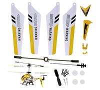 Pièce de rechange pour hélicoptère RC 1 ensemble de pièces de jouet d'hélicoptère élégant jaune à faire soi-même, décoration de queue d'arbre principal, barre d'équilibrage d'hélice, pièce d'hélicoptè